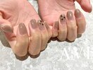 ハンドジェルネイルデザイン付き