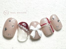 チェックリボンラメ