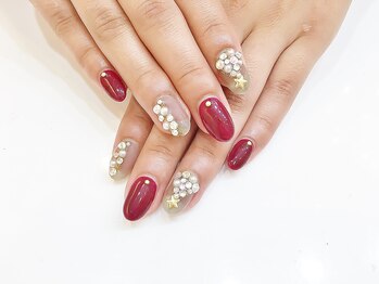 ネイルコレクション ピンク(Nail Collection Pink)/ジェル定額8990/ラインストーン