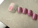 ホログラムフラワーネイル