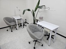 清潔感のあるネイルブース◎