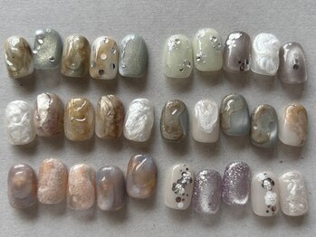 フィロンネイル 船橋店(filonnail)の写真/"こだわりぬいたさりげなさ"を。インク/色混ぜ等ニュアンス特化のデザインが豊富【定額ニュアンス¥7500～】