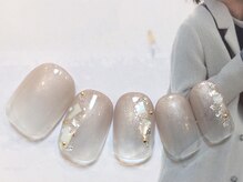 ハウスアンドアイラッシュ ネイル(House&eyelash nail)/冬の大人グラデ＆シェル