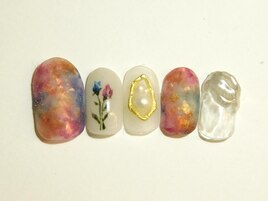 【7290】一輪花ネイル