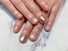 ネイルアトリエルカ(nail atelier LUCA)/M-646 シェラックフラワーネイル