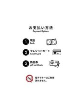 ビューティフェイス ビューティアイラッシュ 岡山天満屋店(BeautyFace Beautyeyelash)/お支払方法について