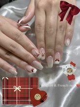 ルルシアン 代々木(luluchien)/クリスマスカラーちゅるんネイル