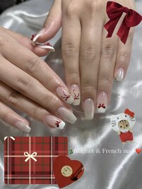 クリスマスカラーちゅるんネイル