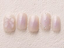 アイネイルズ 渋谷店(I nails)/パープルチークリボン