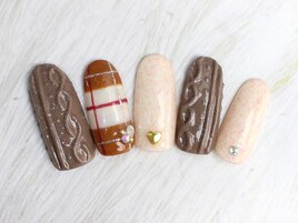 バレンタインネイル
