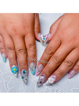 クレアトゥール 華/おぱんちゅネイル