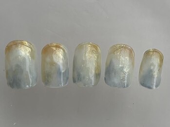 アイネイルズ 渋谷店(I nails)/オレンジブルーニュアンス