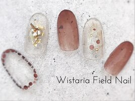 ブラウンカラー　ネイル