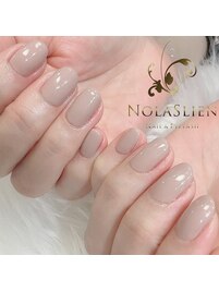 シェラックワンカラー韓国ネイル