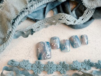 ネイルサロン&スクール ジーナ(GINA)/タイダイ×ラメ