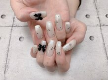 ネイル ビューティーマジック 葛西本店/スクエアリボンネイル