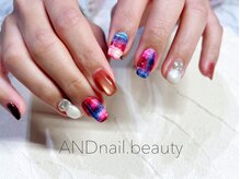 アンドネイル ビューティー(AND nail,beauty)/冬ネイル/チェックネイル/藤沢