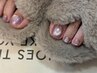 【フットネイル】マグネット/ミラーワンカラー+フットバス ¥7500