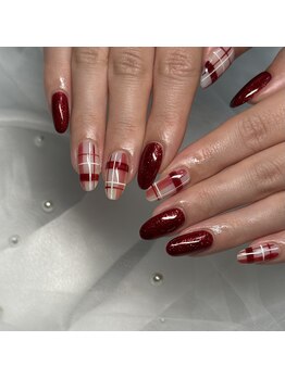 フェリス(feliz)/ボルドーフラッシュ×チェック