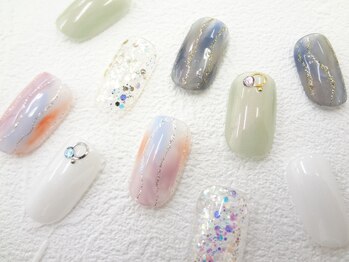 ネイルサロン クイール 小山店(NAIL SALON QUILL)/ニュアンス×ラメ