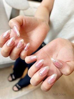 ネイル ドゥ 岡山駅前店(Nail Doux)/オーロラチークネイル