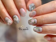 リワーズネイル 千歳船橋店(ReWARDs nail)/アンティーク風ローズネイル