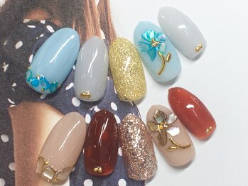 ネイルサロン キャンディネイル(Candy Nail)/シェルフラワー by横山