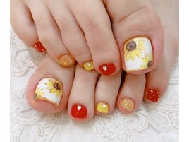ひまわりフットネイル☆