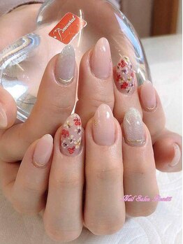 ローズ56(Rose56)/ドライフラワーネイル