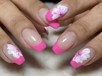 サロンドフォーエイチ(salon de 4H)/ビタミンカラー夏色フレンチ♪