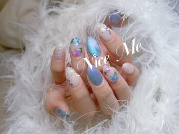 ナイスミー(Nice Me)/夏限定デザイン　紫陽花ネイル