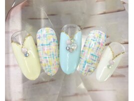 パステルツイードネイル￥8200