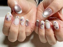 ネイルサロン イントゥ(into_)/押し花　フレンチ　ぷるマグ