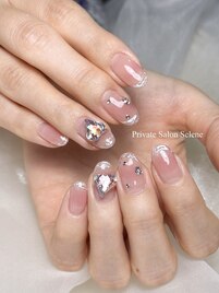 ピンク/ワンホンネイル/冬