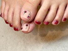 ヌル ネイル 堀江(NURU NAIL HORIE)/Cuteチェリー☆フットネイル♪