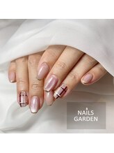 ネイルズガーデン(NAILS GARDEN)/秋冬チェックネイル
