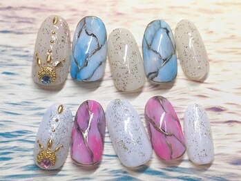 ネイルサロン キャンディネイル(Candy Nail)/大理石アート by石塚
