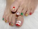 クリスマスフットネイル