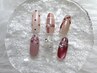 《nail/hand》期間限定バレンタインデザイン6種類 2本アートコース￥6300