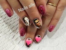 ネイルズアリー 立川店(Nails ally)/ネイルプリンター×ラメ