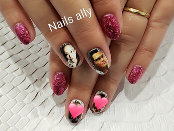 ネイルズアリー 立川店(Nails ally)/ネイルプリンター×ラメ