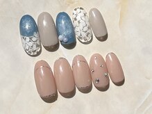 ネイルサロン メイプル(Nail Salon maple)/レースフラワー＆囲みフレンチ