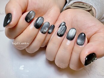 エンジェルガーデンネイル 池袋店(Angelgarden nail)/ブラックマグかっこいい♪