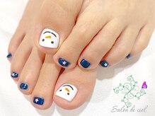 サロンドシエル(salon de ciel)/雪だるまネイル