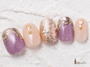 アイネイルズ 横浜WEST店(I-nails)/キラキラニュアンスミラー9480円