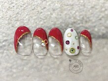 オレンジスティック/赤フレンチ