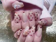 プロテア(protea)/ハートクリスマスネイル