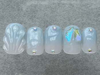 ネイルメゾン 天神店(NAIL MAISON)/シェル夏うるちゅるグラデ¥7500