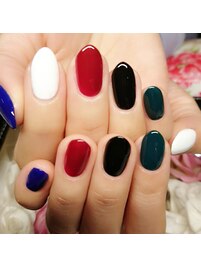 秋ネイル　ダーク