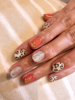 ネイル ハピネス(Happiness)/大人レオパード6500円